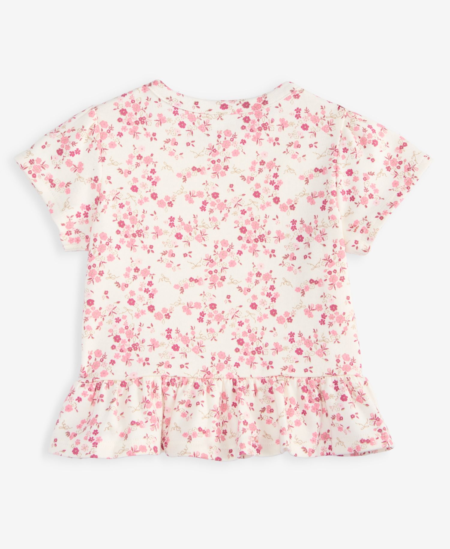 Baby Girls' Mix & Match Short-Sleeve Floral-Print Peplum T-Shirt
