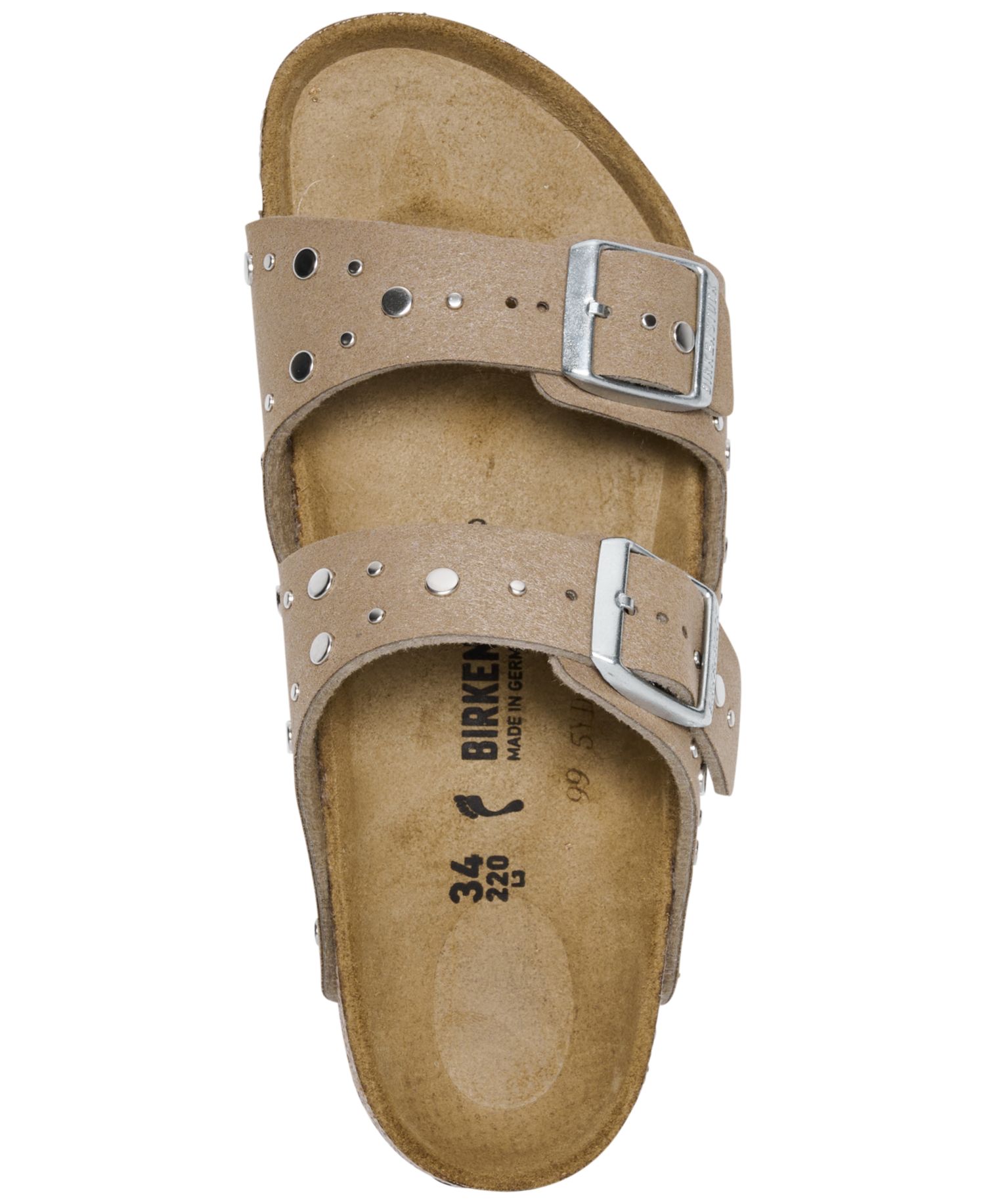 Little Girls' Arizona Rivets Suede Leather Sandals from Finish Line