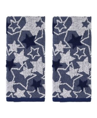Seasonal Stars Jacquard 2-Piece Hand Towel Set