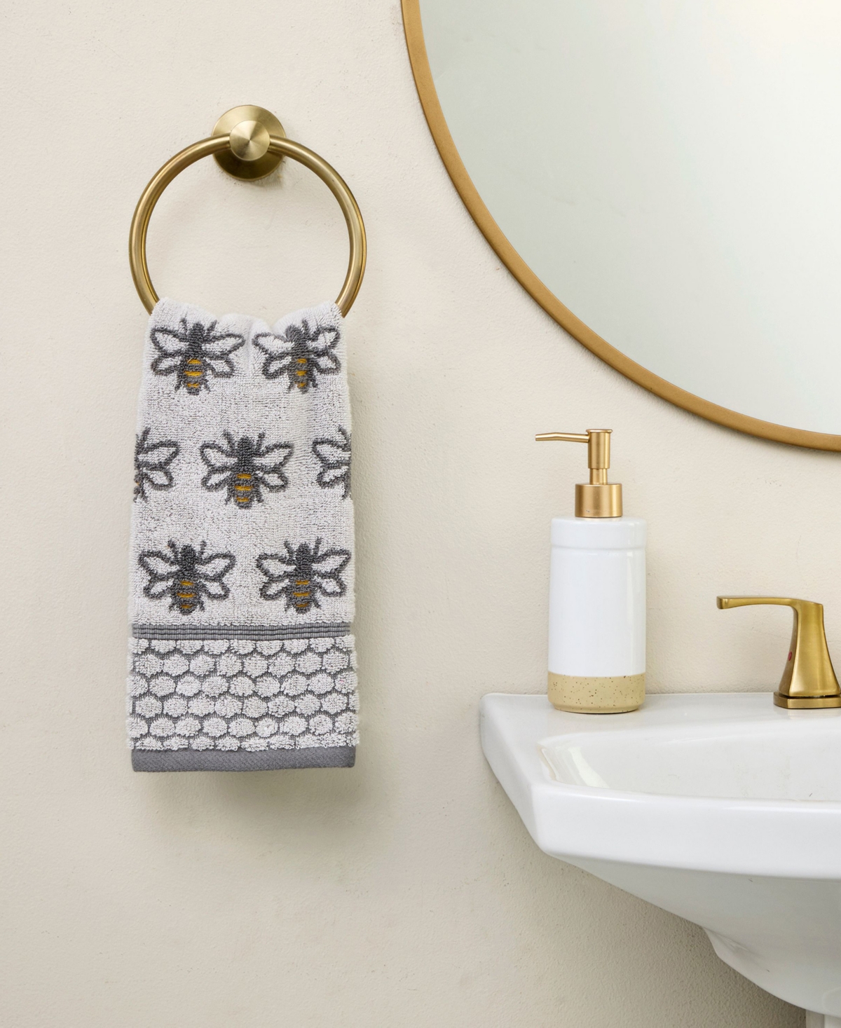 Skl Home Honey Bee Jacquard 2-Pc. Hand Towel Set