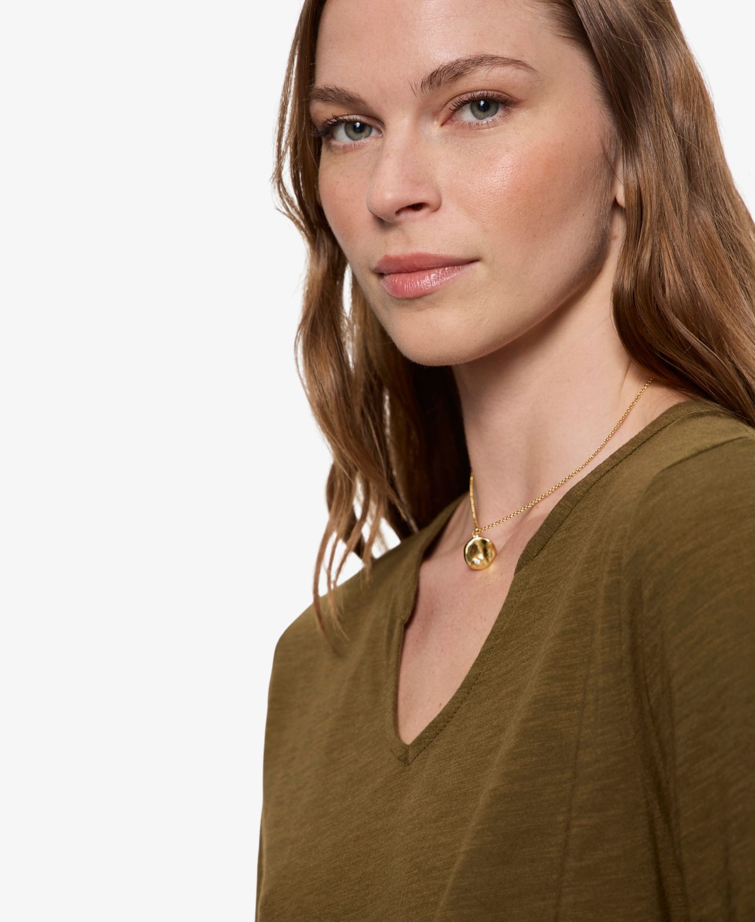 Petite Notch-Neck T-Shirt