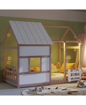 House Floor Bed With 7 Colors LED Light of Nude