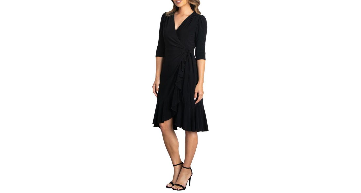Women's Whimsy Ruffled Midi Wrap Dress