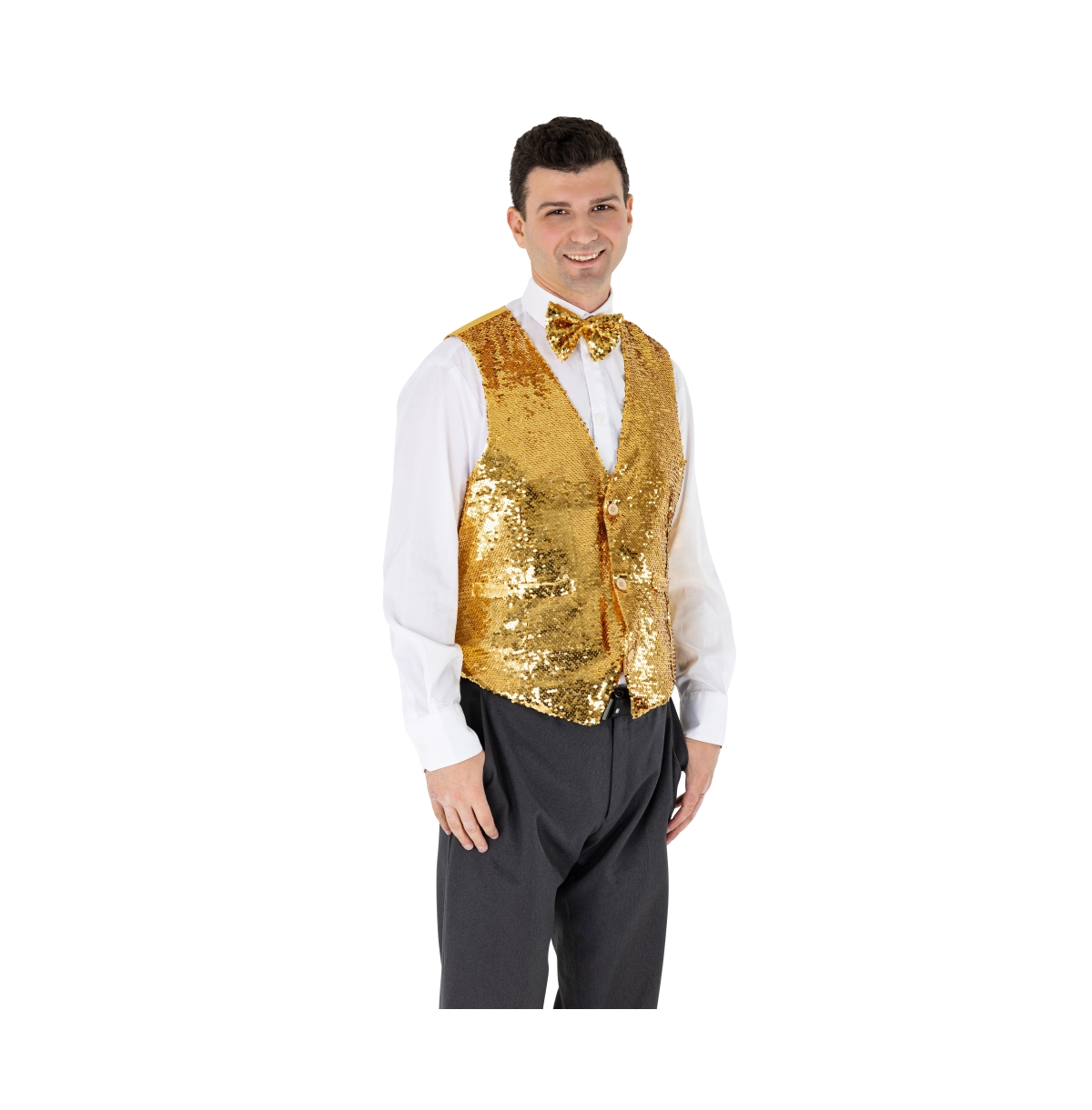 Dress Up America Sequin Vest with Bowtie