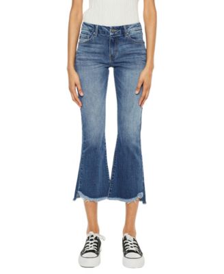 Women's Aida Mid Rise Cropped Flare Jeans
