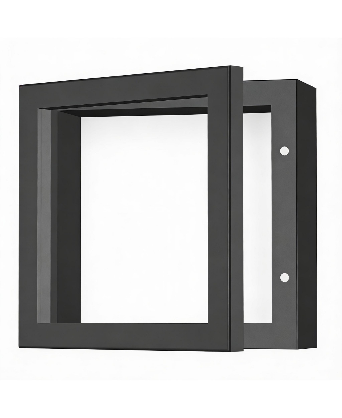 Yigii 5x5 Rustic Shadow Box with Magnetic Door for Photos and Keepsakes