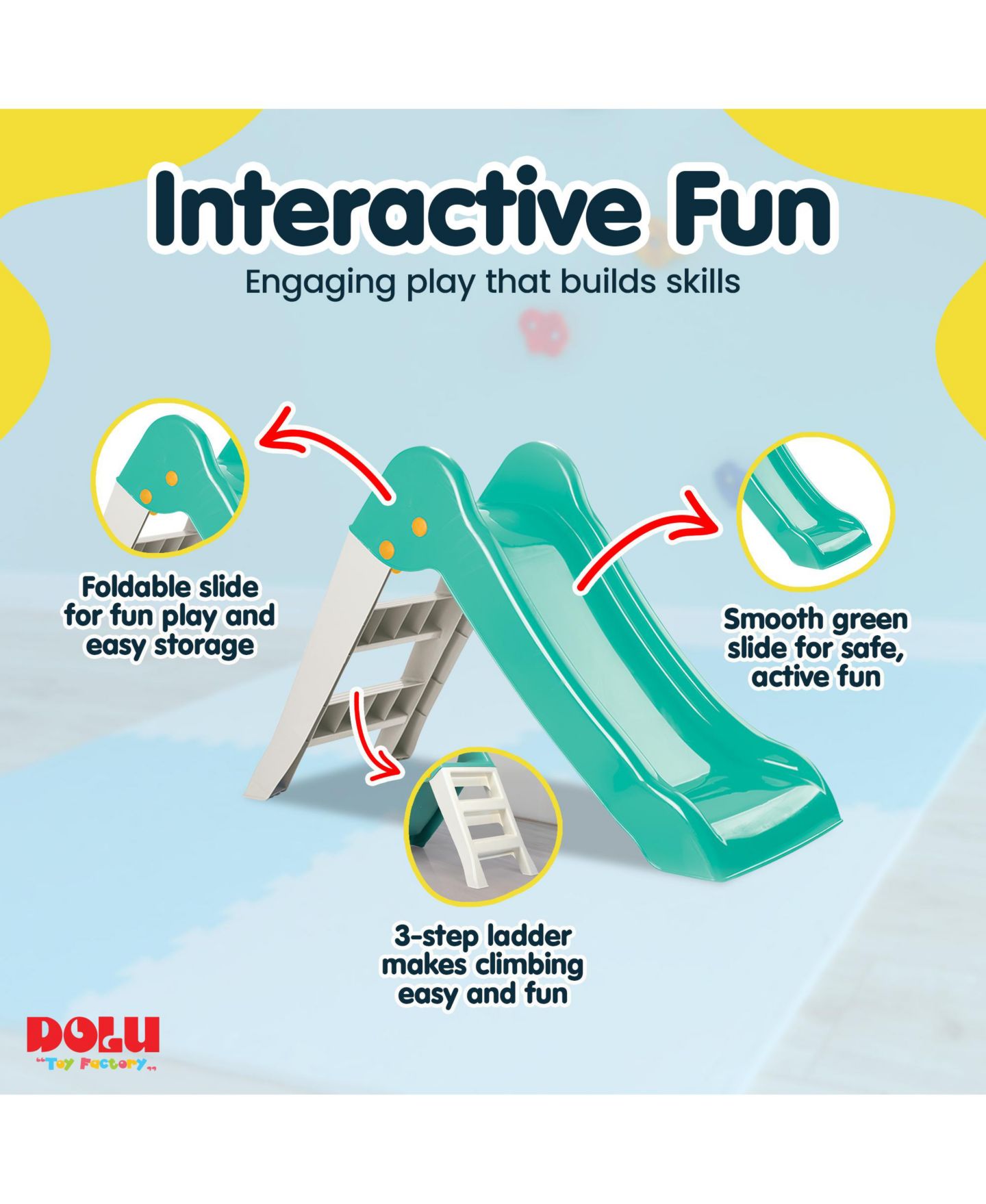 Детская игрушка Dolu My 1st Slide Foldable Indoor/Outdoor, Ages 2+ — фото 3