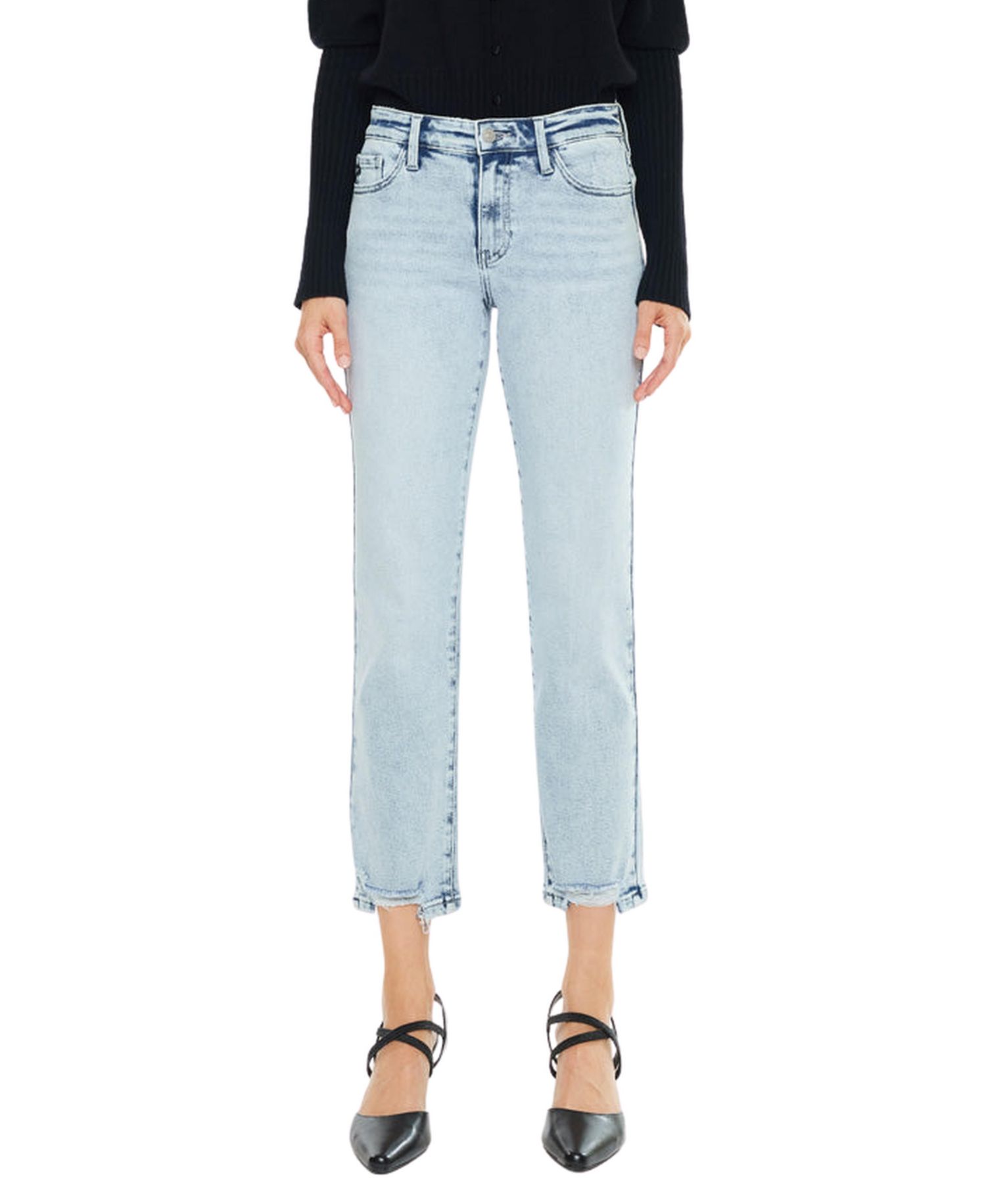 Women's Pam Mid Rise Crop Straight Jeans