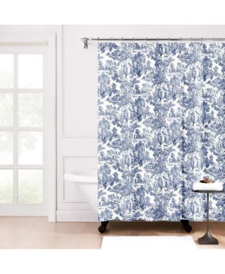 Victoria Park Toile Precise Patterned High Quality Waterproof Bathroom Shower Curtain