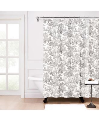 Victoria Park Toile Precise Patterned High Quality Water Proof Bathroom Shower Curtain