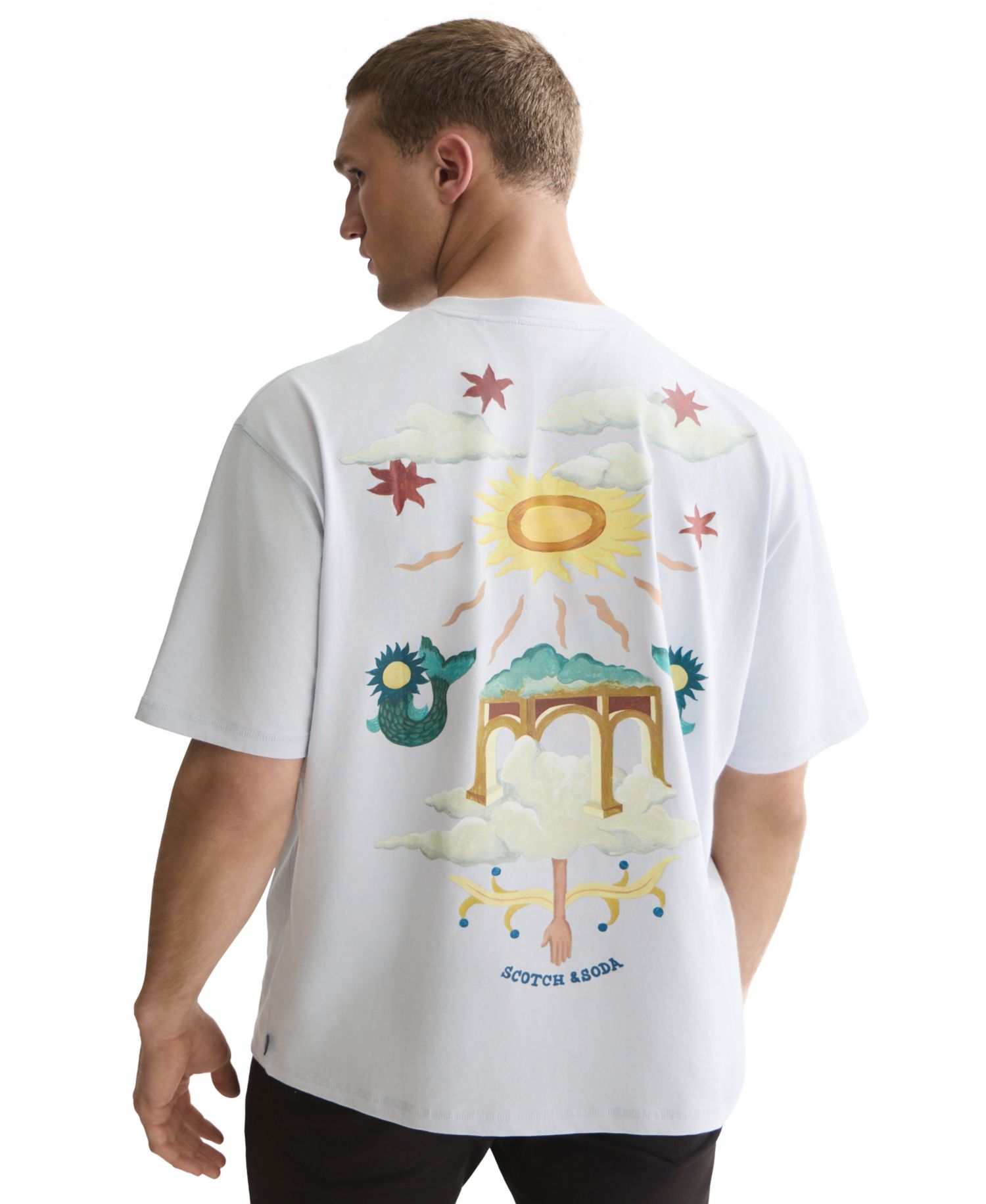 Men's Back Artwork Regular-Fit Short-Sleeve T-Shirt
