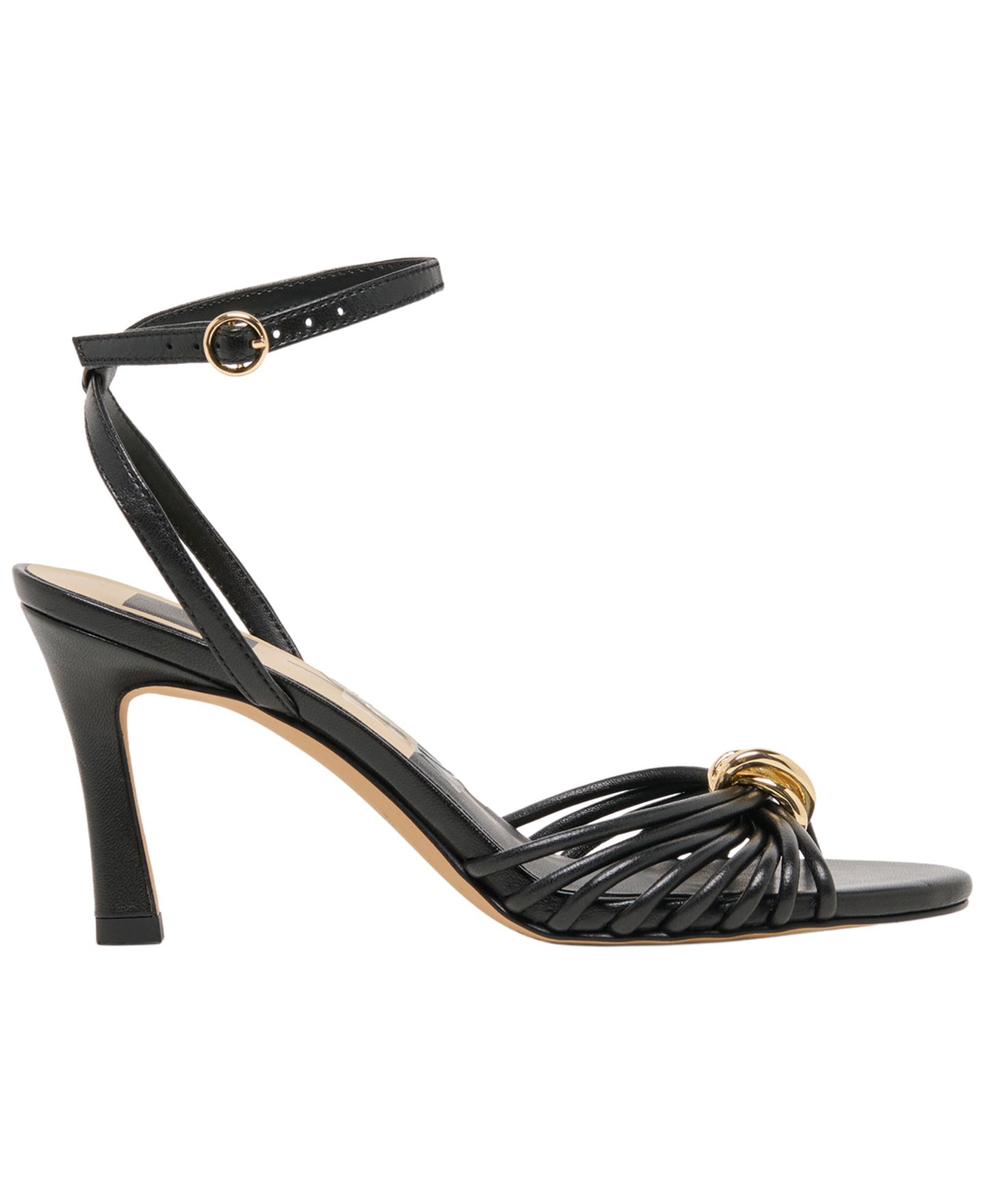Женские сандалии Dolce Vita Isebel Strappy Embellished High Heel Dress Sandals, цвет: Чёрный кожаный — фото 2