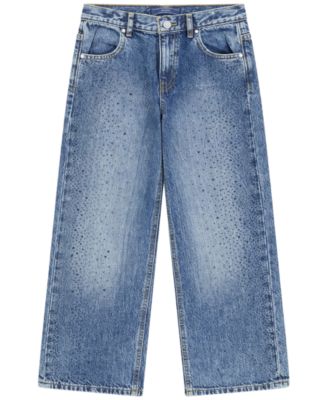 Girls' 7-16 Oversize Rhinestone Denim Jeans