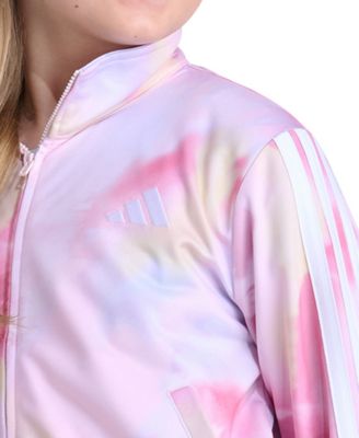 adidas Girls' 8-16 Long-Sleeve Full-Zip Printed Tricot Jacket - Macy's