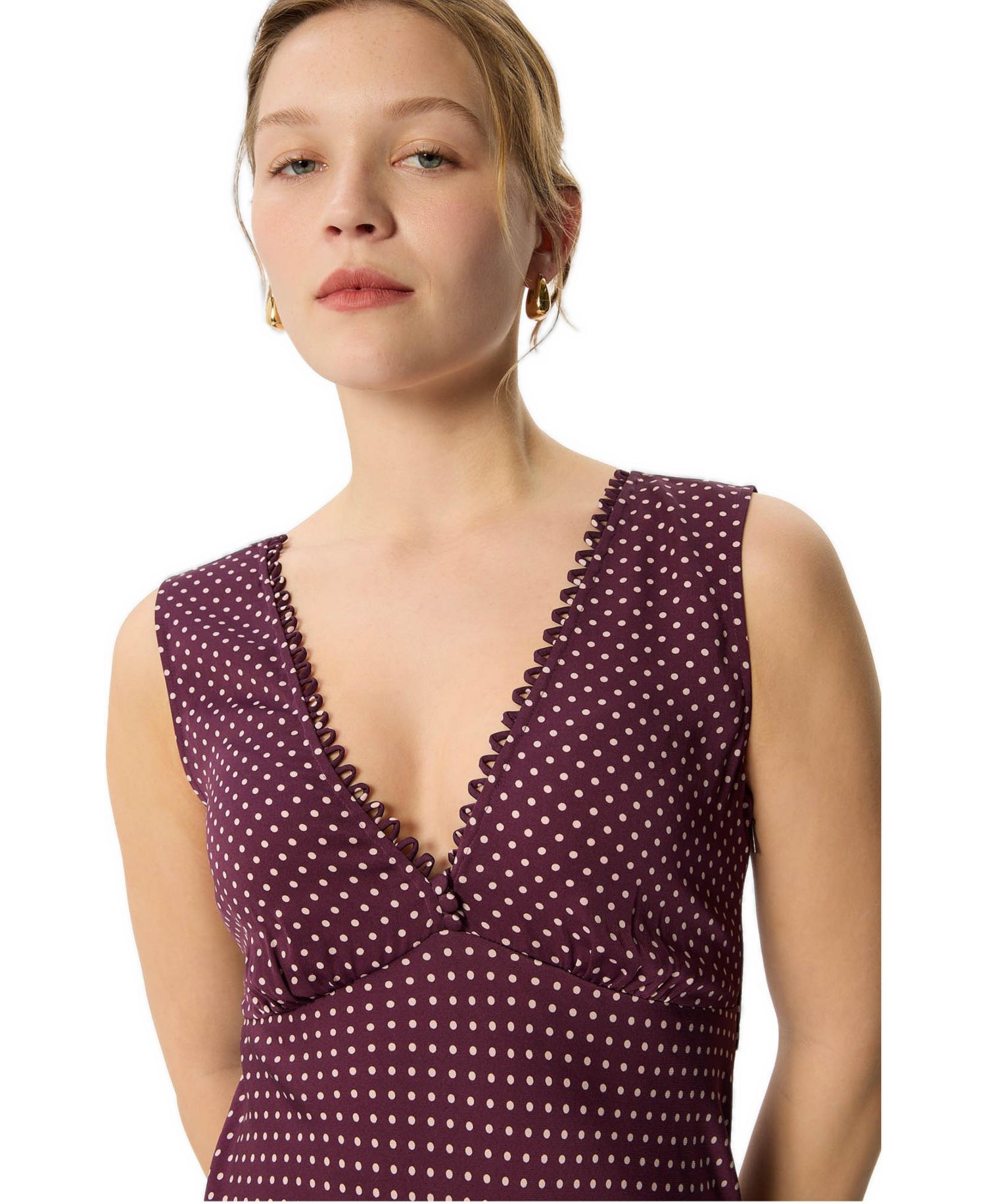 Women's Mini Spot Sleeveless Dress