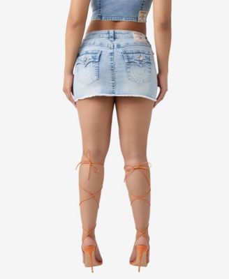 TRUE RELIGION デニム　ミニスカート True Religion Women's Sadie Mini Denim Flap Skirt - Macy's