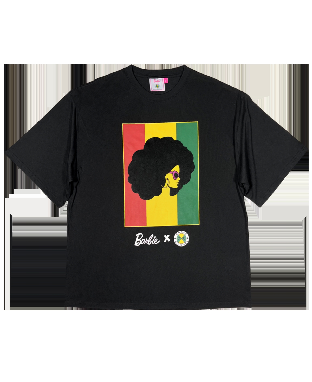 Cross Colours Men's Barbie Flag Logo T-Shirt