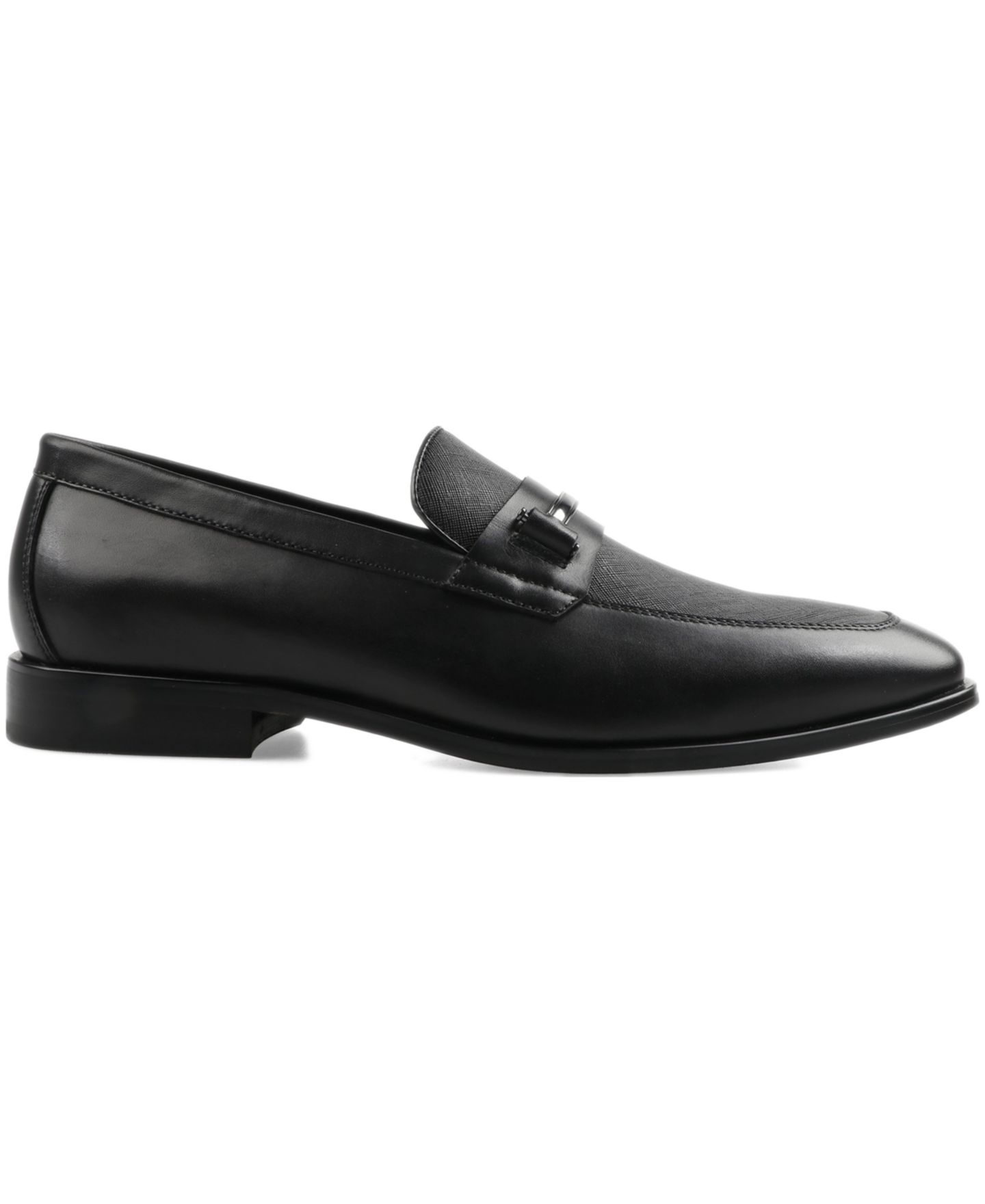 Мужские туфли Alfani Genuine Leather Slip-On Bit, цвет: Чёрный кожаный — фото 2