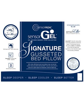 Sensor gel signature gusseted bed pillow discount