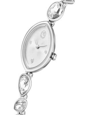 大理石台座付きハンドクリップ　淑女の手　シルバー&ホワイト　フランスアンティーク Swarovski Gema Crystal Bracelet Watch 27 x 20mm - Macy's