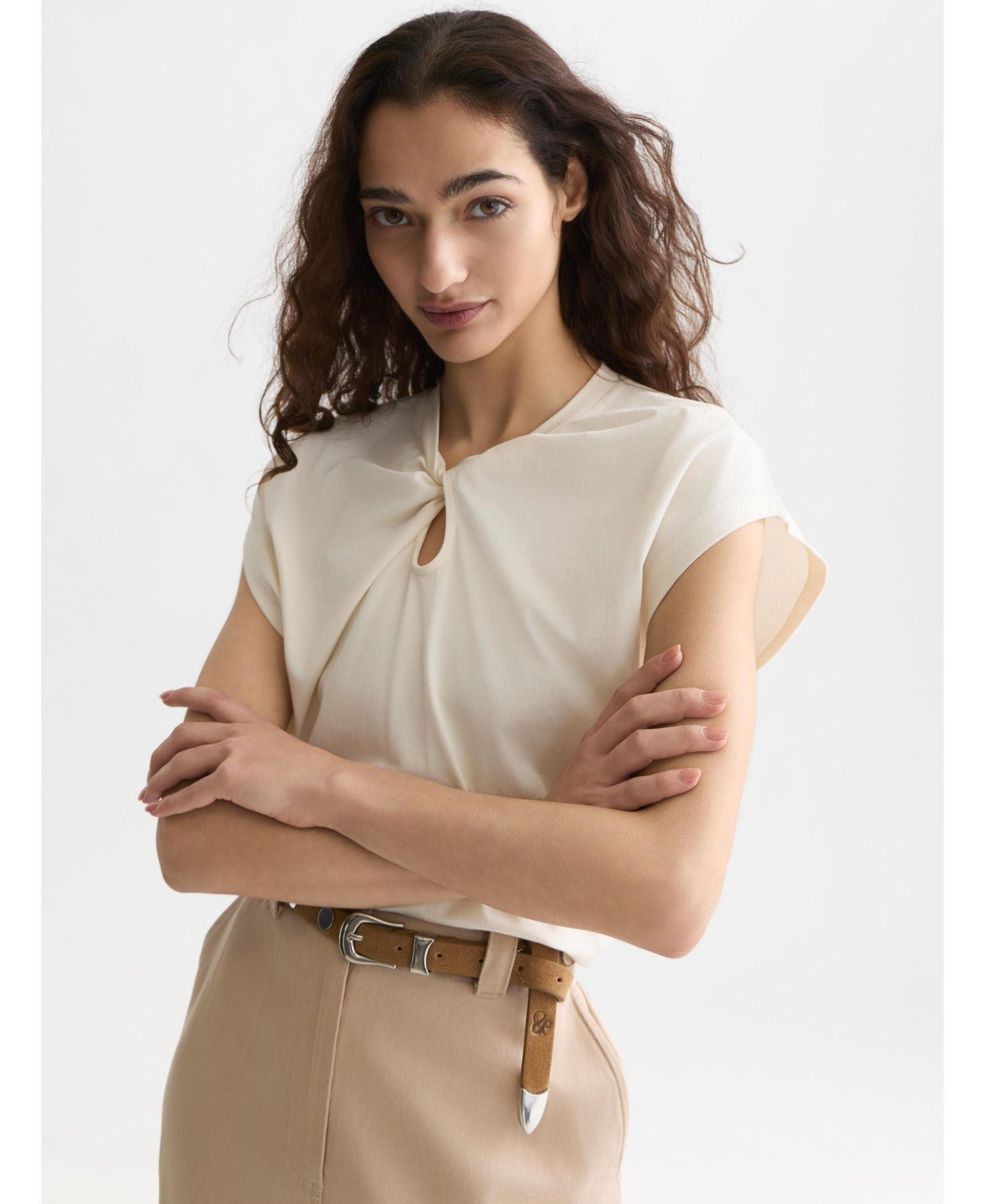 Women's Twisted Neckline Tops and Tees