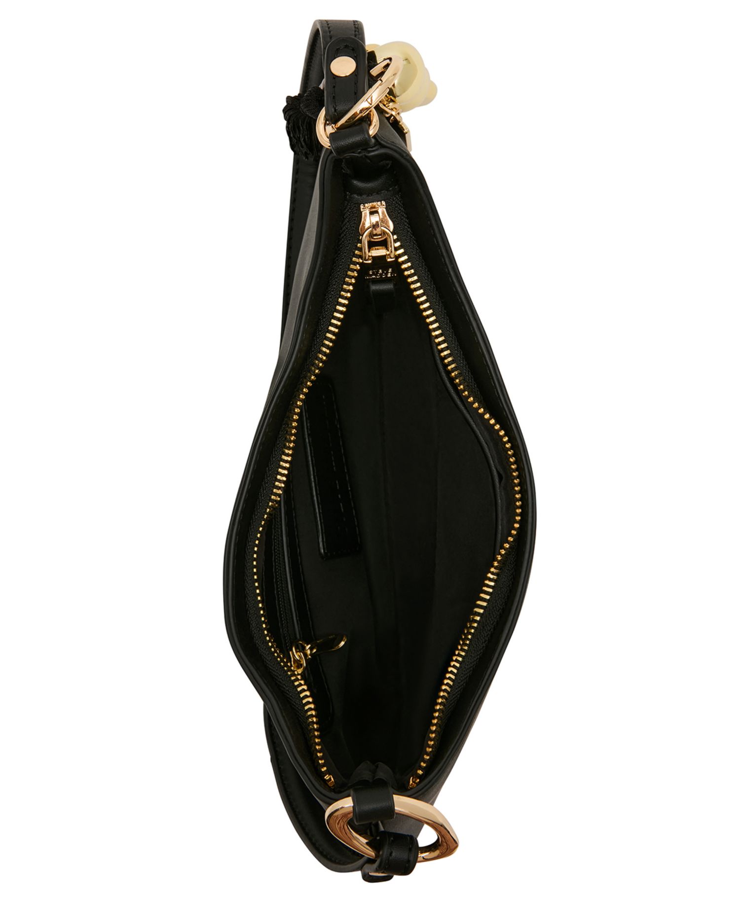 Sabine Pebbled and Tassled Small Shoulder Handbag