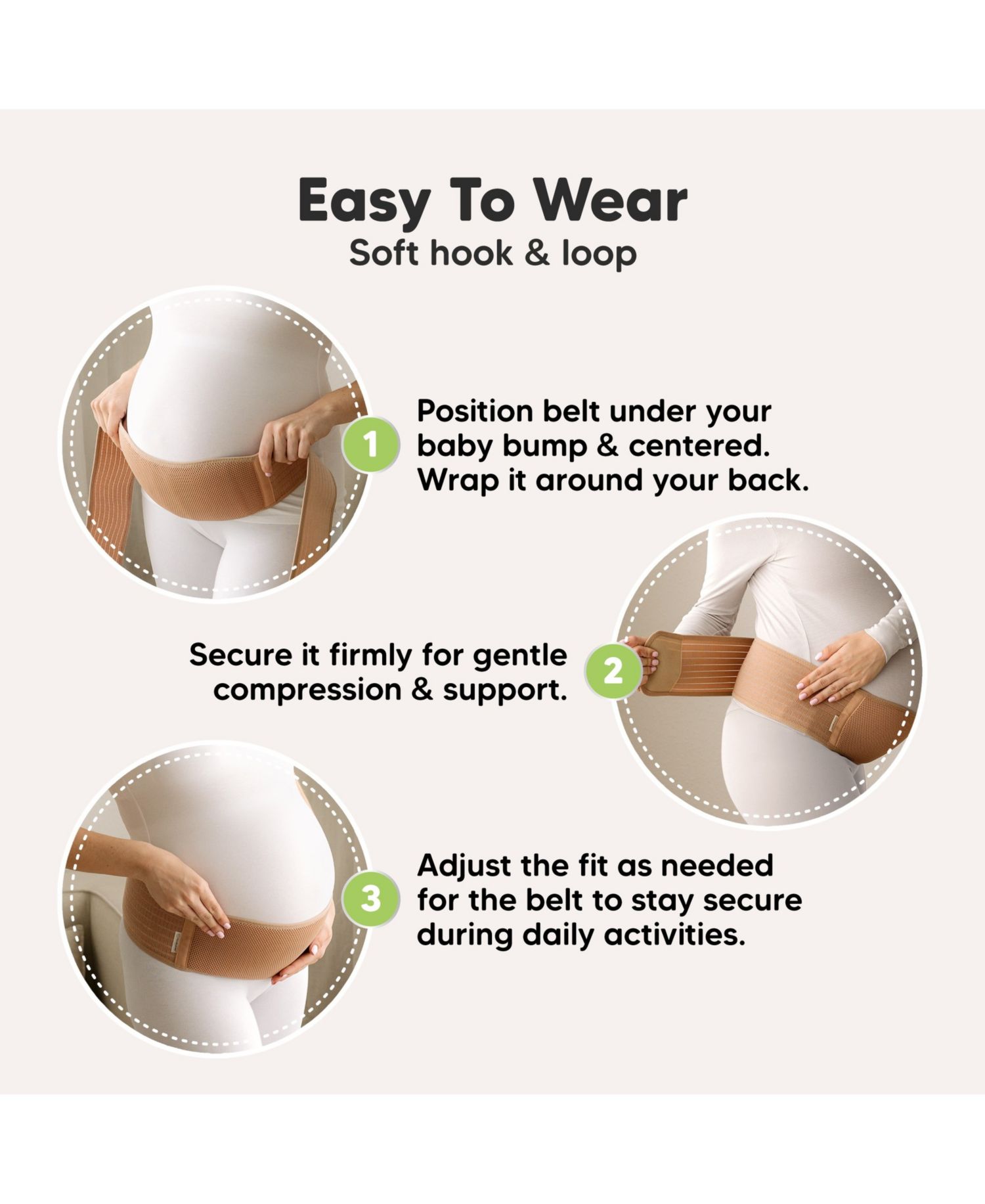 Maternity Belly Band for Pregnancy, Soft & Breathable Pregnancy Belly Support Belt