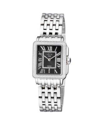 Women's Padova Swiss Quartz Diamond Silver Stainless Steel Bracelet Watch