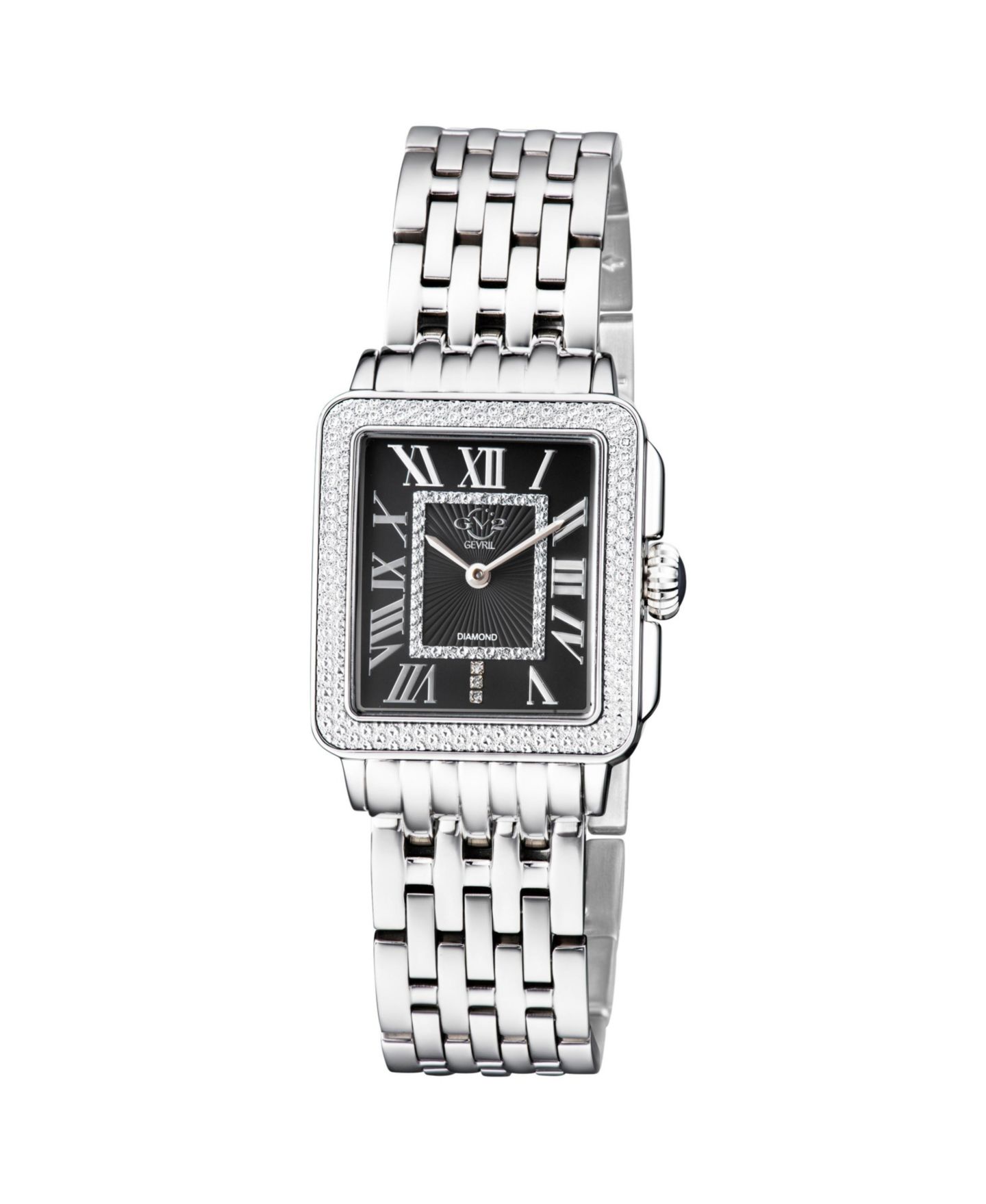 Женские часы GV2 by Gevril Padova Swiss Quartz Diamond Silver Stainless Steel Bracelet Watch — фото 1