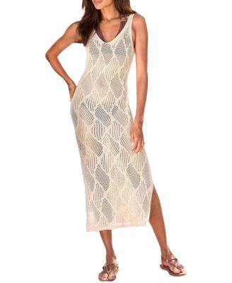 Women's Crochet Midi Dress Cover up Beach Dress