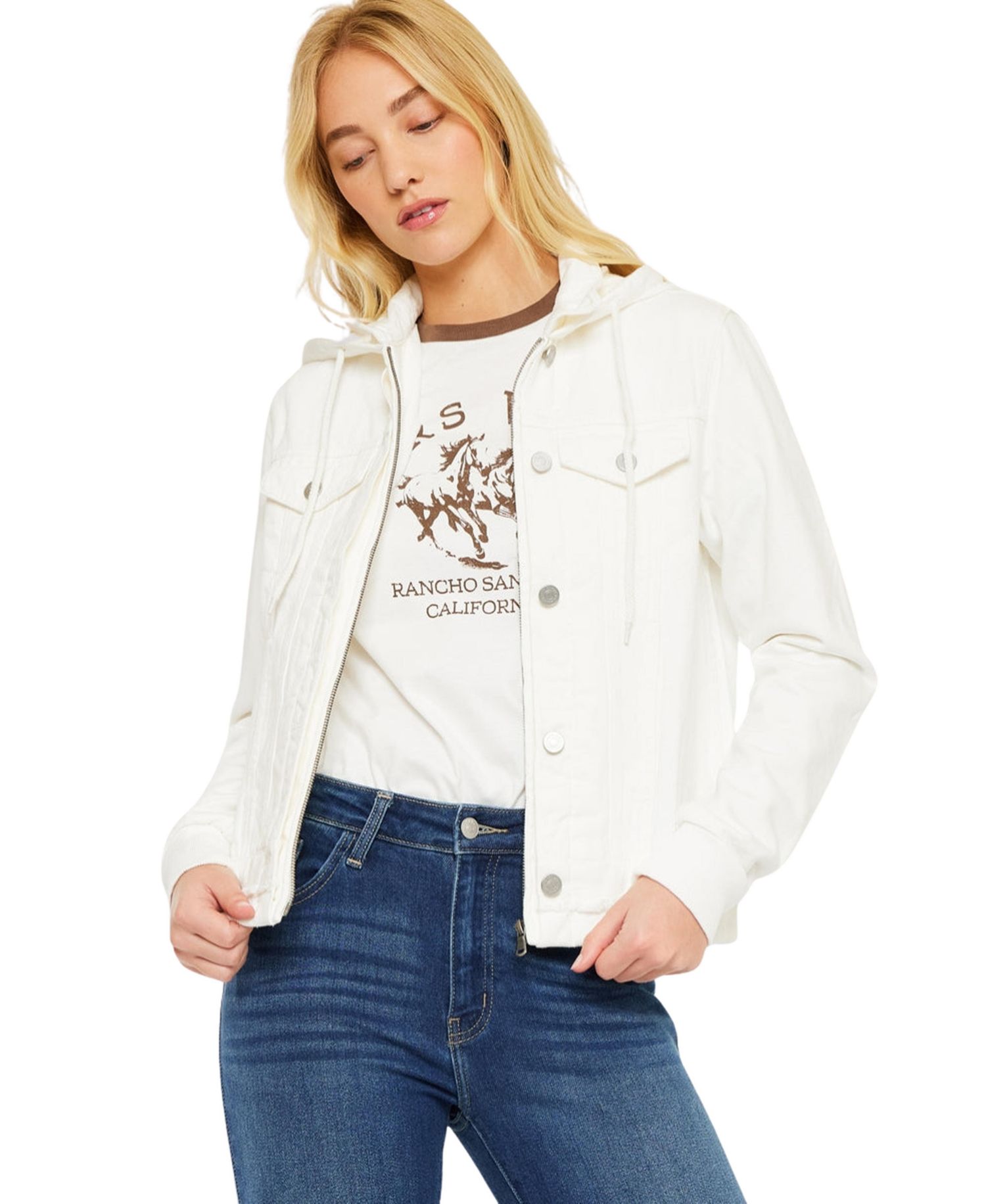 Women's Eleni Hooded Denim Jacket