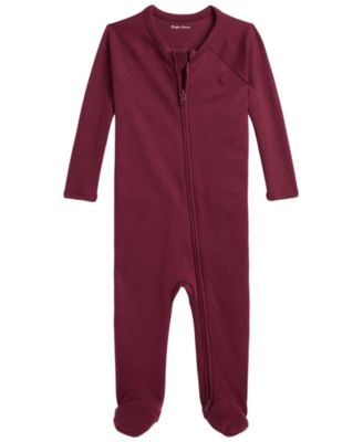 Baby Boys' Cotton Interlock Footed Coverall