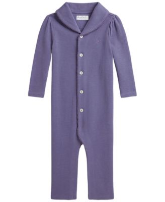 Baby Girls' Estate Rib Shawl Collar Coverall