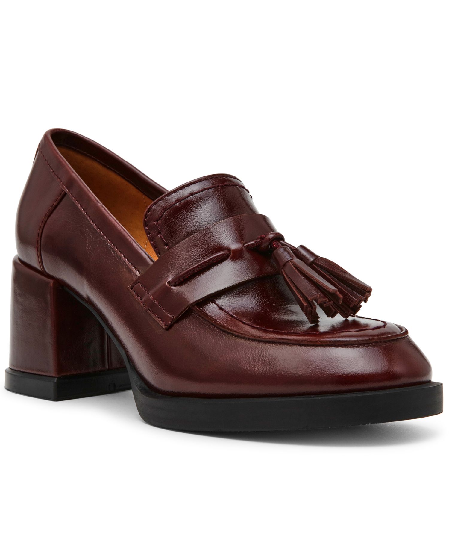 Women's Bettie Block Heel Tassel Loafer Pumps