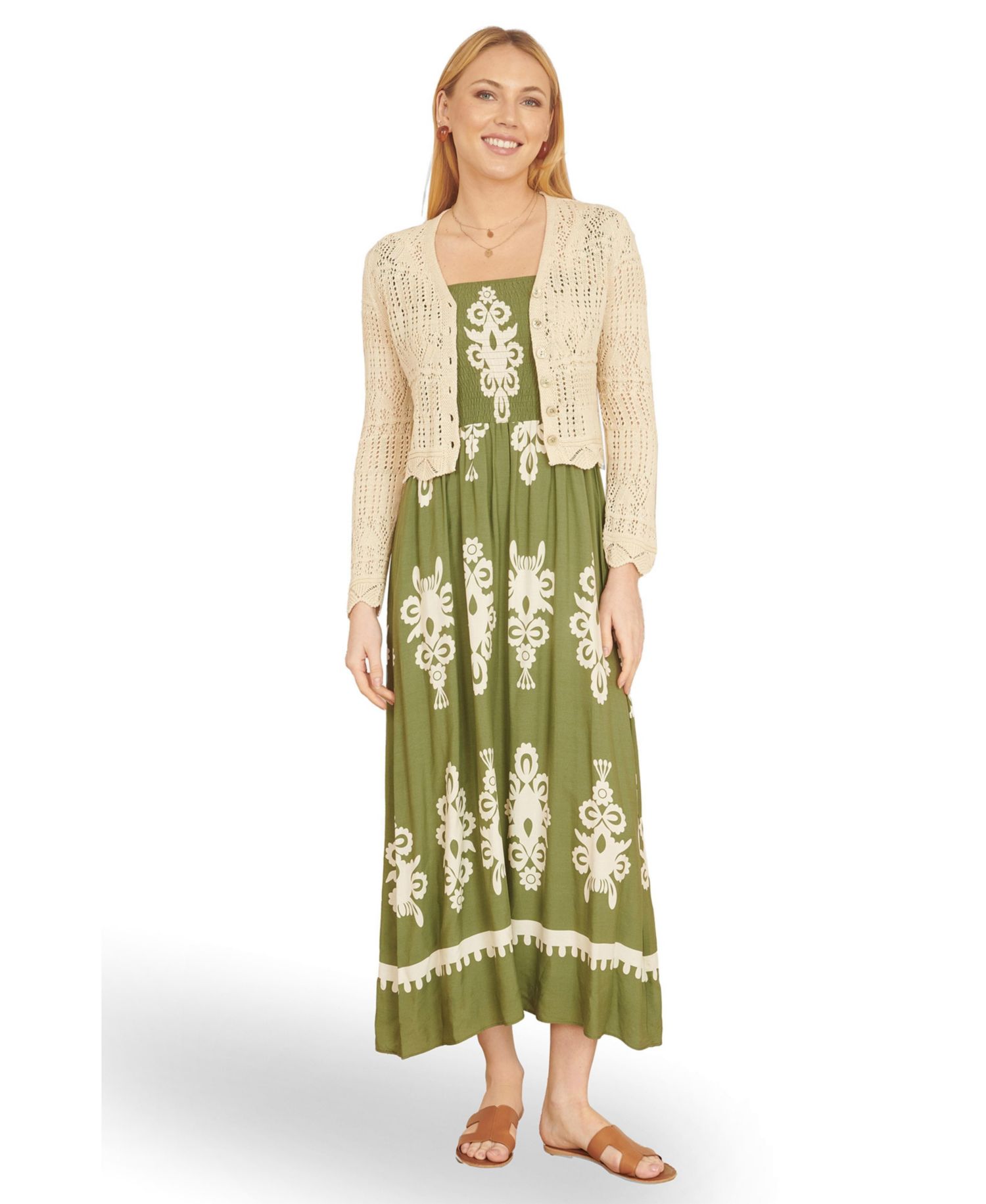 Women's Crochet Knitted Cropped Cardigan