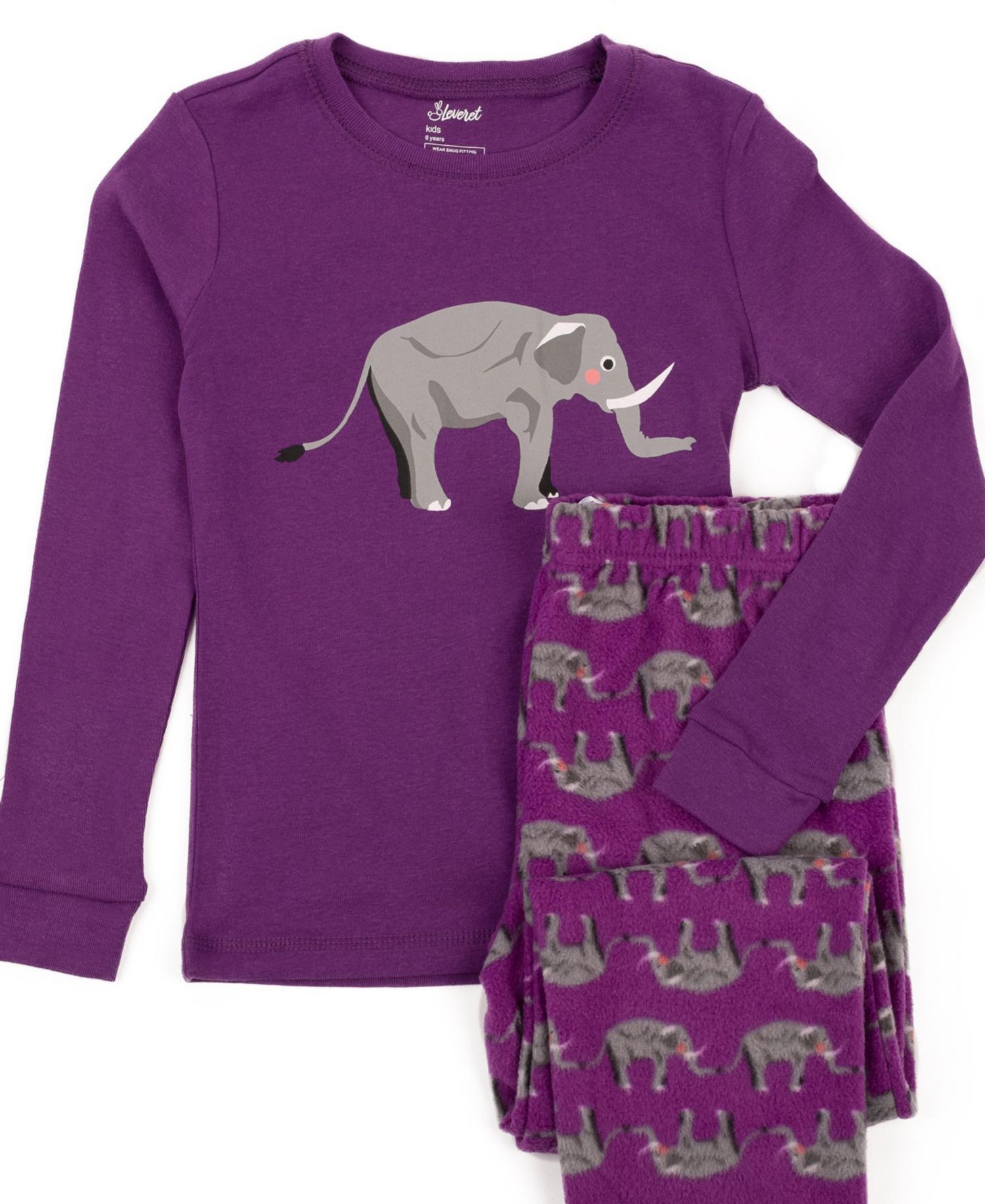 Toddler Girls Matching Family Two-Piece Pajamas - Cotton Top and Fleece Pants - Cute and Playful Prints