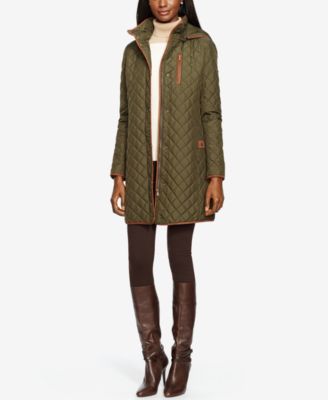 quilted hooded coat lauren ralph lauren