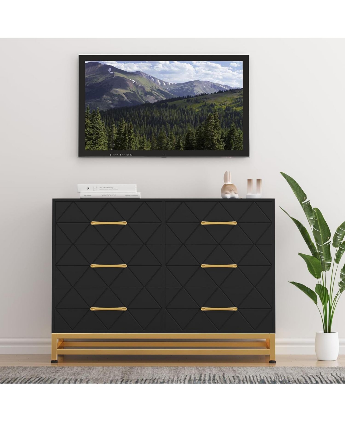 gaomon 6-Drawer Tall Dresser, Soft-Close Glides, 28.7" H, Anti-Tip