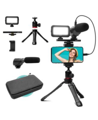uVlogger Kit for Android with Light, Mic, Phone Mount, Tripod
