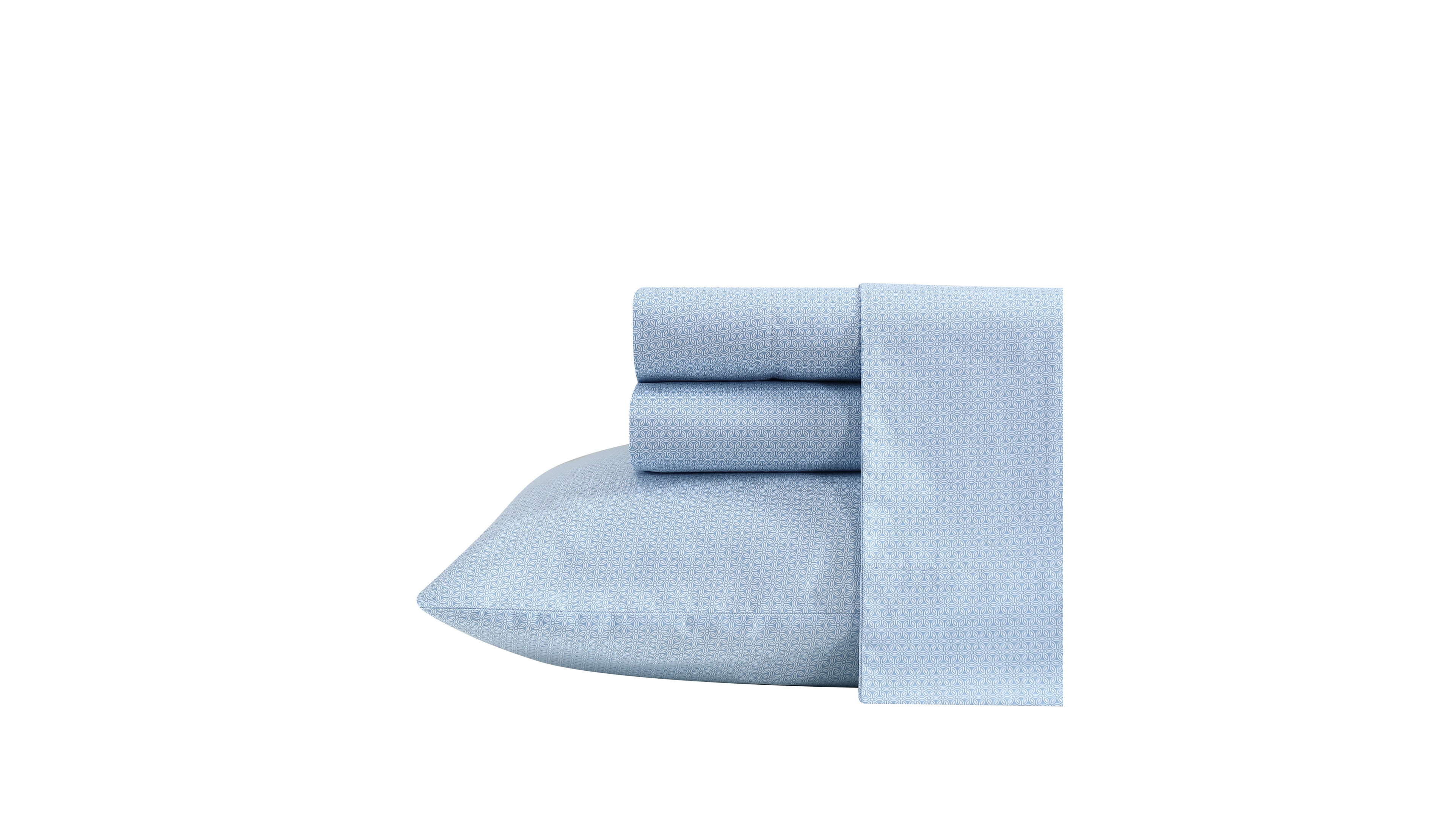 Nautica Geo Floral 200-Thread Count Cotton Percale 4-Pc. Sheet Set, King