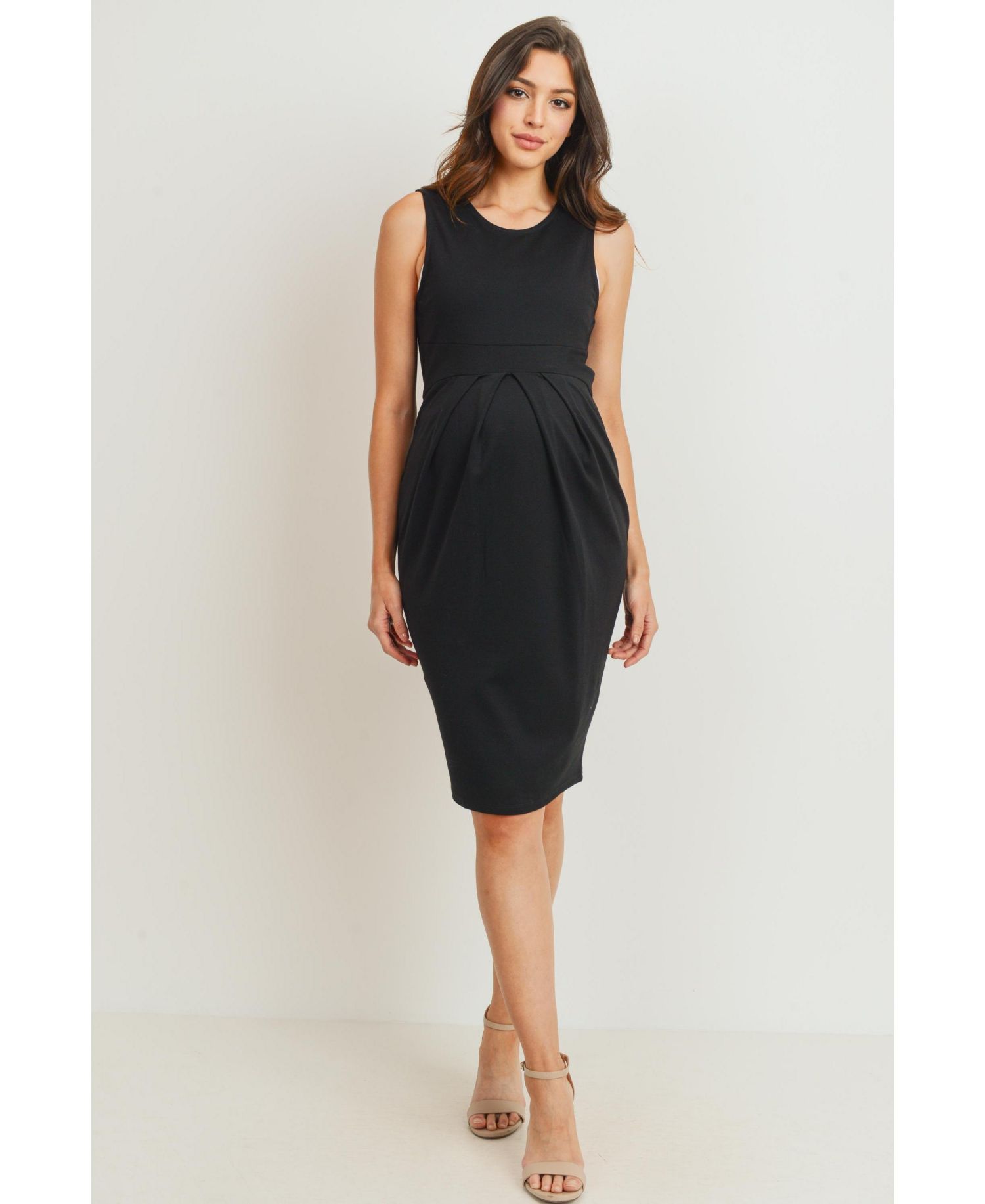 Women's Sleeveless Pleated Bodycon Dress