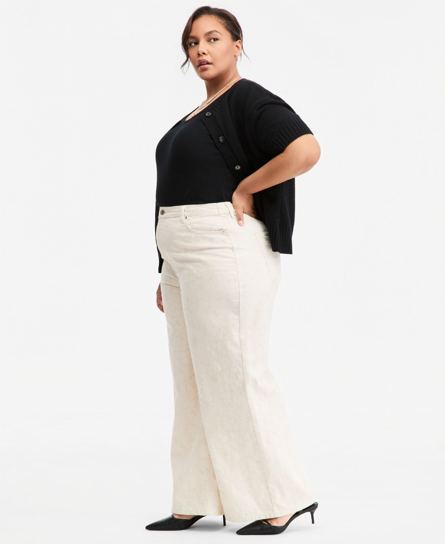 Trendy Plus Size Wide-Leg High-Rise Jeans, Macy's Exclusive