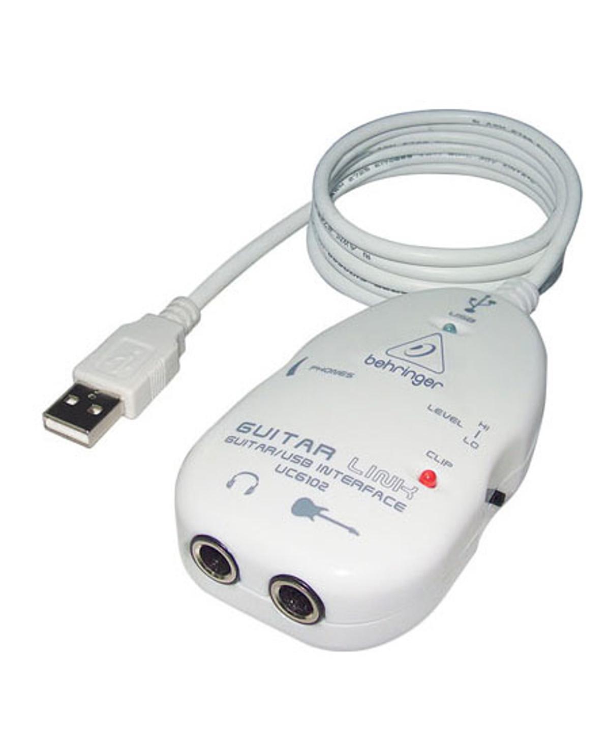 Behringer Guitar Link UCG102 Guitartousb Interface to Jam and Record with Killer Modeling Amps and Effects  White