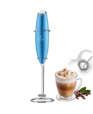 Handheld Milk Frother Wand Drink Mixer for Coffee (4 Duracell Batteries Included)