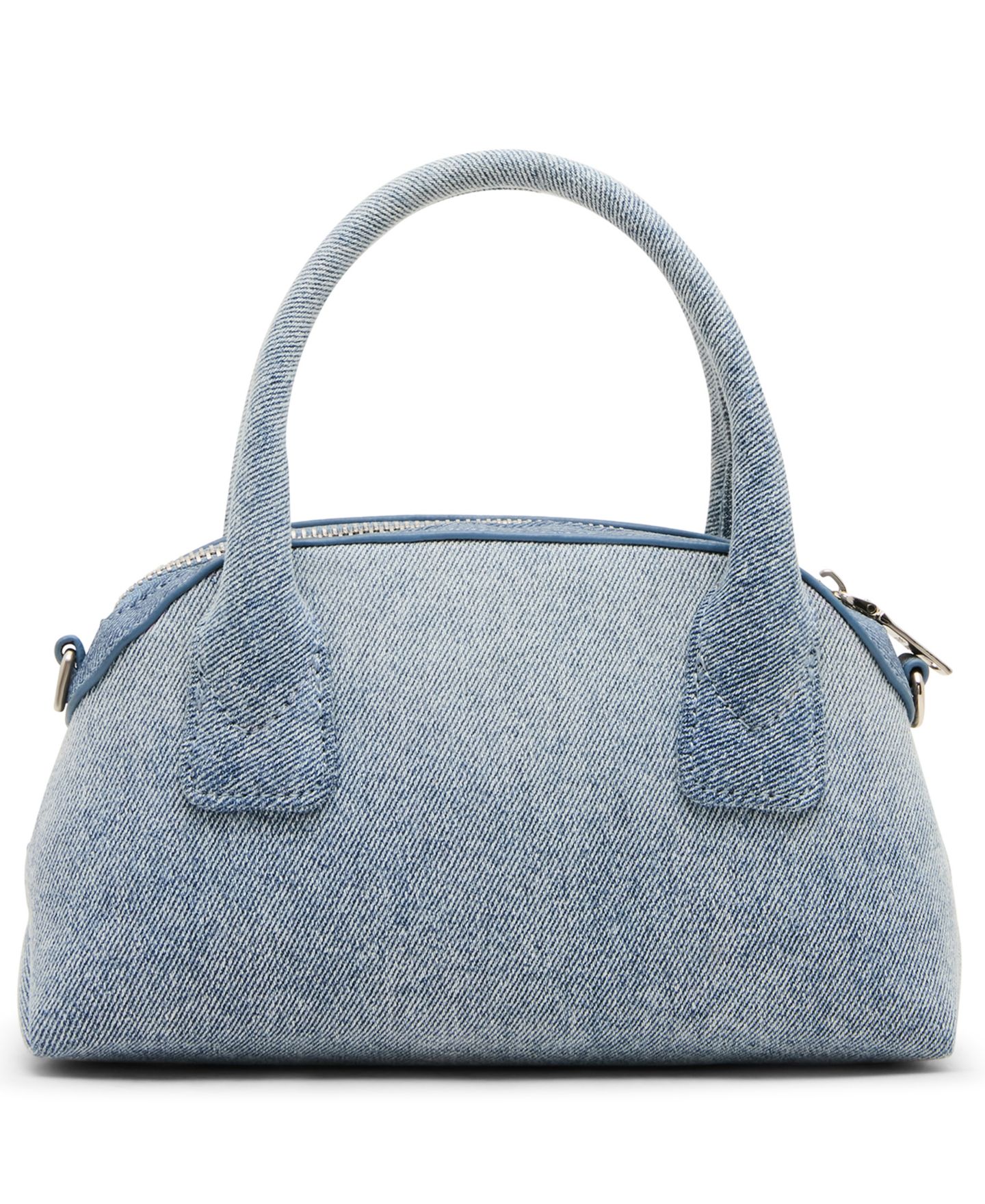 Женская сумка Steve Madden Melodie Small East and West with Scarf Satchel Handbag, цвет: Джинсовый — фото 2