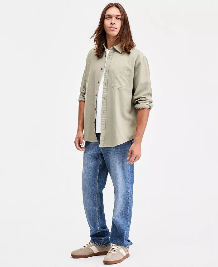 Men's 100% Cotton Steven Long-Sleeve Shirt - thumbnail 2