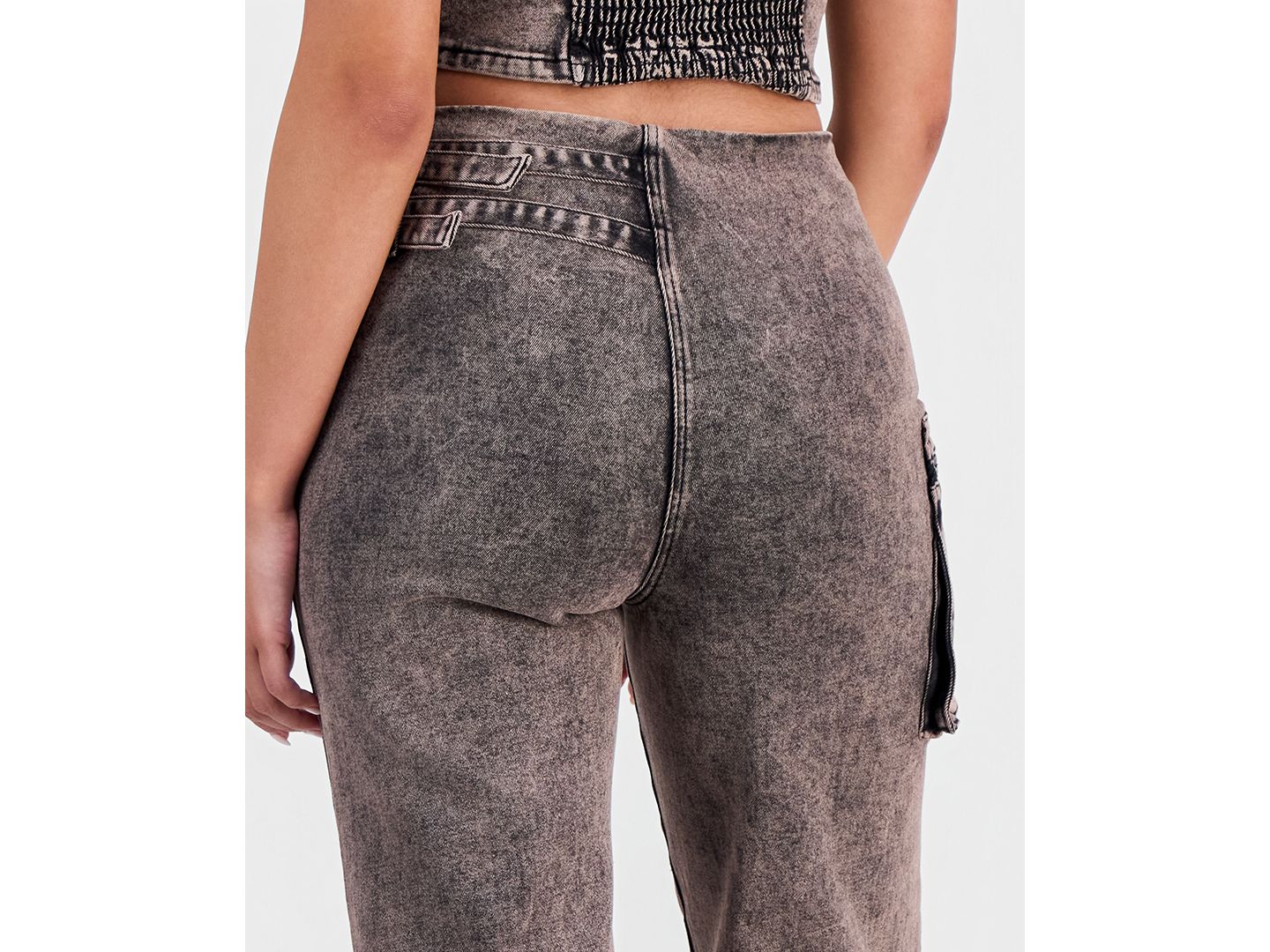 Женские джинсы Bar III Dirty Denim High-Rise Straight, цвет: Коричневый джинсовый — фото 5