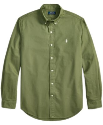 ralph lauren green dress shirt Polo Ralph Lauren Mens Striped Long Sleeved Dress Shirt Green Red Navy White