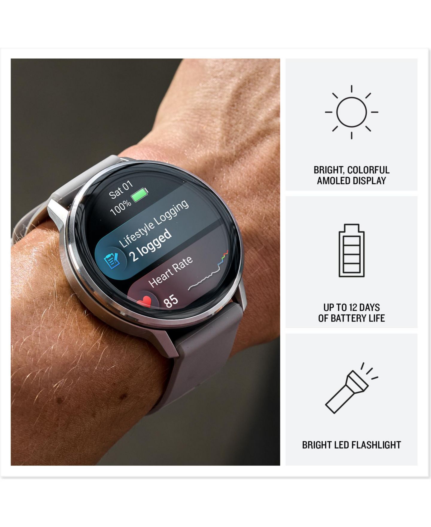 Смарт-часы Garmin Venu 4, 45 мм, цвет: Коричневый кожаный — фото 4