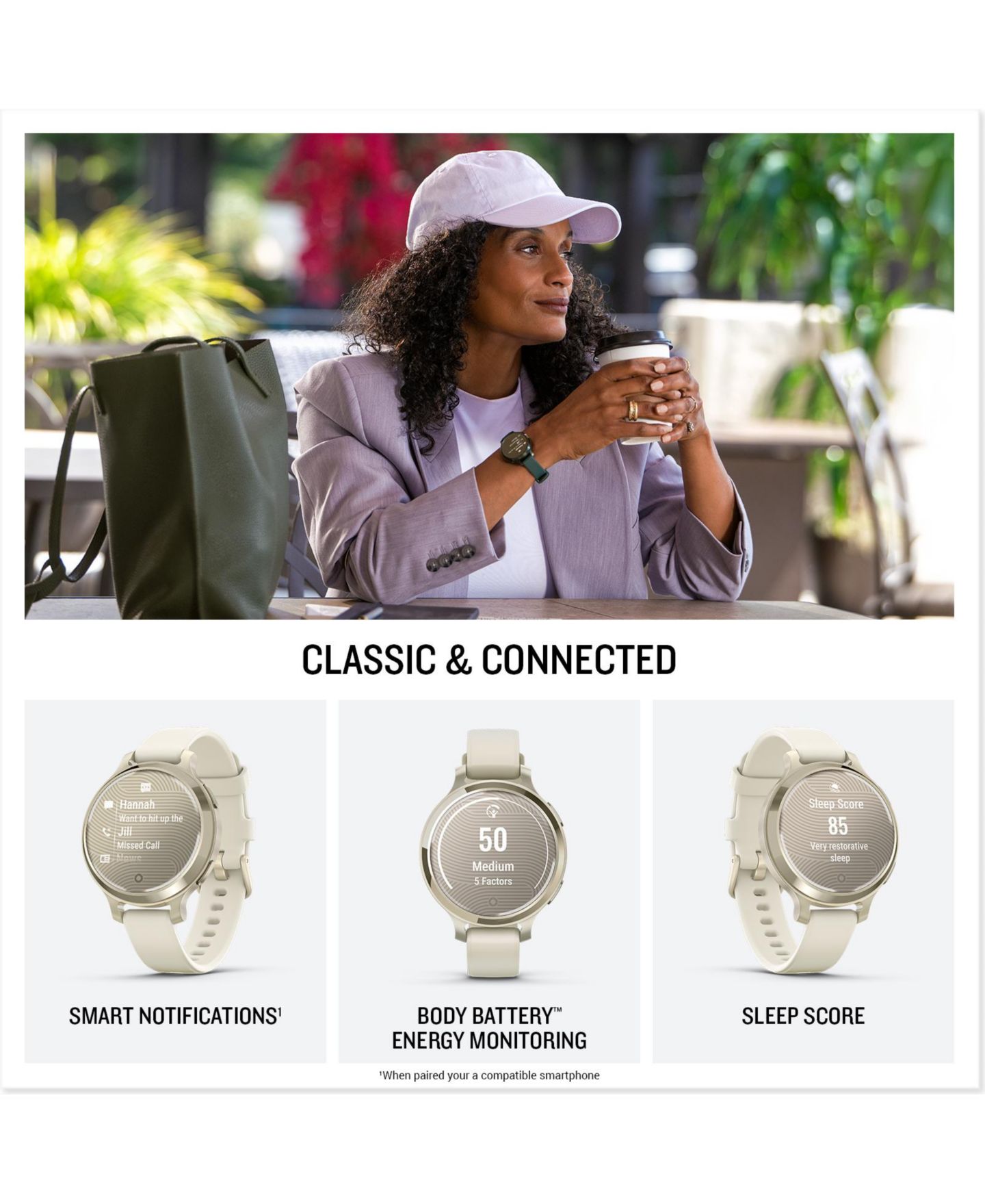 Умные GPS-часы Garmin Lily 2 Active, цвет: Зелёный — фото 5